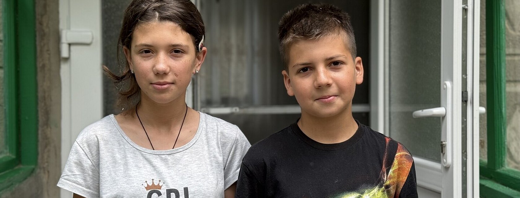 Ina mit ihrem Bruder Vanea